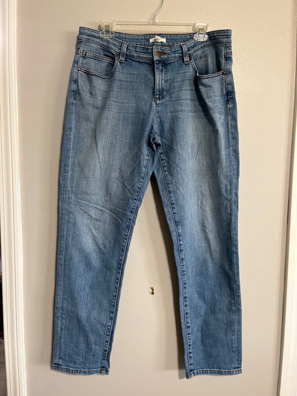 Eileen Fisher Faded Light Blue Straight-Leg Jeans